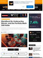 BlackRock Re-Underwrites Bitcoin, And The Portfolio Math Still Holds