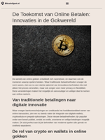 De Toekomst van Online Betalen: Innovaties in de Gokwereld