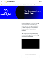 DOGE Price Analysis: Falls to $0.18 as 'Death Cross' Price Action Appears