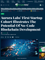 Aurora Labs’ First Startup Cohort Illustrates The Potential Of No-Code Blockchain Development - Crypto Daily