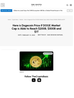 Here is Dogecoin Price if DOGE Market Cap is Able to Reach $200B, $500B and $1T