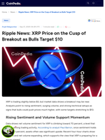 Ripple News: XRP Price on the Cusp of Breakout as Bulls Target $10