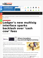Ledger's new multisig interface sparks backlash over 'cash cow' fees - The Crypto News Wire
