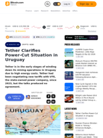 Tether Clarifies Power‑Cut Situation in Uruguay – Crypto News Bitcoin News
