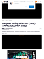 Everyone Selling Shiba Inu (SHIB)? 157,000,000,000 in 3 Days - U.Today