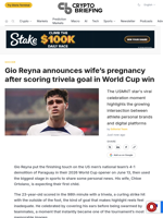 Gio Reyna announces wife's pregnancy after scoring trivela goal in World Cup win
