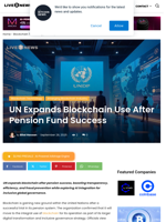 UN Expands Blockchain Use After Pension Fund Success | Live Bitcoin News