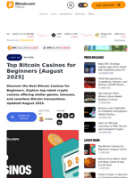 Top Bitcoin Casinos for Beginners [August 2025] – Reviews Bitcoin News