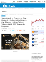 Stop Holding Crypto — Start Using It: Fairspin Highlights the Rise of Utility-Driven Tokens With TFS Rewards Program