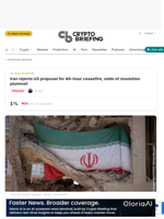 Iran rejects US proposal for 48-hour ceasefire, odds of resolution plummet