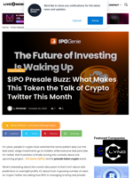 $IPO Presale Buzz: What Makes This Token the Talk of Crypto Twitter This Month | Live Bitcoin News