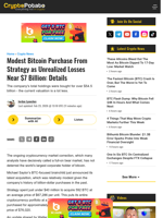 Modest Bitcoin Purchase From Strategy as Unrealized Losses Near $7 Billion: Details