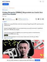Justin Sun Fuels PENGU Surge with New Pudgy Penguins Support
