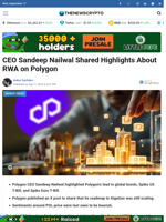 CEO Sandeep Nailwal Shared Highlights About RWA on Polygon - TheNewsCrypto