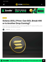 Solana (SOL) Price: Can SOL Break $90 or Is Another Drop Coming? - CoinCentral