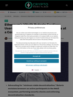 Ethereum’s Vitalik Buterin Cautions Users: Convenience in Crypto Comes at a Cost - Crypto News Flash