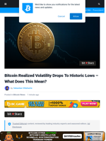 Bitcoin Realized Volatility Drops To Historic Lows – What Does This Mean? | Bitcoinist.com