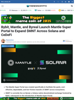 Bybit, Mantle, and Byreal Launch Mantle Super Portal to Expand $MNT Across Solana and CeDeFi - TheNewsCrypto