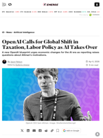 OpenAI Calls for Global Shift in Taxation, Labor Policy as AI Takes Over - Decrypt