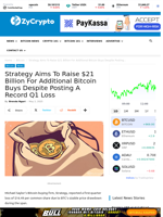 Strategy Aims To Raise $21 Billion For Additional Bitcoin Buys Despite Posting A Record Q1 Loss ⋆ ZyCrypto