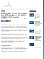 Polymarket: Trump Deportation Bet: 750,000 Target Sees 58% Odds on Polymarket - CryptoCoin.News