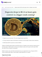 Dogecoin drops to $0.14 as bears gain control: is a bigger crash coming? - CoinJournal