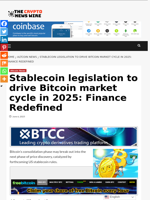 Stablecoin legislation to drive Bitcoin market cycle in 2025: Finance Redefined - The Crypto News Wire