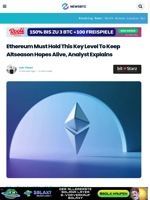 Ethereum Must Hold This Key Level To Keep Altseason Hopes Alive, Analyst Explains