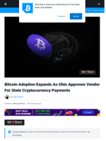 Bitcoin Adoption Expands As Ohio Approves Vendor For State Cryptocurrency Payments | Bitcoinist.com