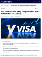 Visa Stock Outlook: 3 Key Things Investors Must Watch Before Q4 Earnings