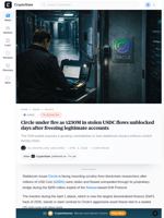 Circle faces fury after $230 million in stolen USDC crossed its bridge