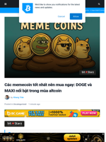 Các meme coin hàng đầu nên mua ngay: DOGE dẫn đầu, Maxi Doge ($MAXI) tiềm năng bứt phá
