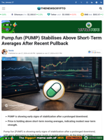 Pump.fun (PUMP) Stabilises Above Short-Term Averages After Recent Pullback - TheNewsCrypto