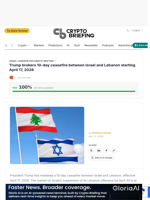 Trump brokers 10-day ceasefire between Israel and Lebanon starting April 17, 2026