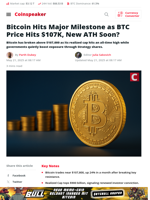 BTC Hits $107K — Is a New All-Time High Next?