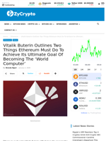 Vitalik Buterin Outlines Two Things Ethereum Must Do To Achieve Its Ultimate Goal Of Becoming The ‘World Computer’ ⋆ ZyCrypto
