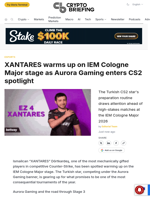XANTARES warms up on IEM Cologne Major stage as Aurora Gaming enters CS2 spotlight