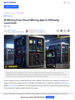 RI Mining Free Cloud Mining App Is Officially Launched