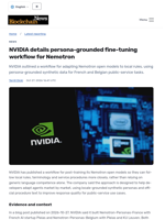 NVIDIA details persona-grounded fine-tuning workflow for Nemotron - Blockchain.News