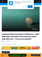 Impennata dell’accumulazione di Ethereum: i wallet delle whale accumulano ETH al ritmo più veloce degli ultimi anni – Cosa sta succedendo? | Bitcoinist.com