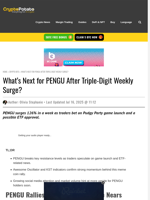 What's Next for PENGU After Triple-Digit Weekly Surge?