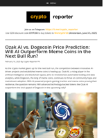 Ozak AI vs. Dogecoin Price Prediction: Will AI Outperform Meme Coins in the Next Bull Run?