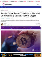 Aussie Police Seize $37.9M in Crypto in New Phase of Crime Ring