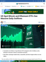 US Spot Bitcoin and Ethereum ETFs See Massive Daily Outflows - TheNewsCrypto