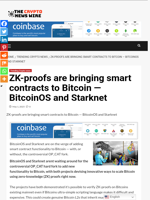 ZK-proofs are bringing smart contracts to Bitcoin — BitcoinOS and Starknet - The Crypto News Wire