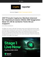 ZKP Presale Captures Market Interest for Maximum Gains While XRP Stagnates Near $1.30 & Cardano Tests $0.22 Support