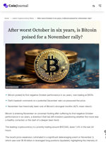 After worst October in six years, is Bitcoin poised for a November rally? - CoinJournal