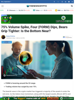 75% Volume Spike, Four (FORM) Dips, Bears Grip Tighter: Is the Bottom Near?