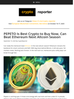 PEPETO Is Best Crypto to Buy Now, Can Beat Ethereum Next Altcoin Season