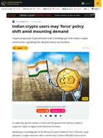 Indian Crypto Users Will 'Force' Policy Shift